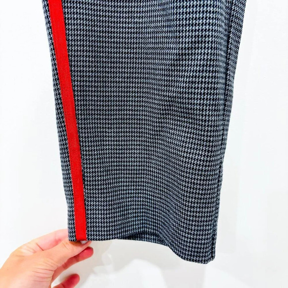 HIGHLINE COLLECTIVE Plaid Black & White Pants w/ Red Stripe | Size 10 * - Picture 6 of 9